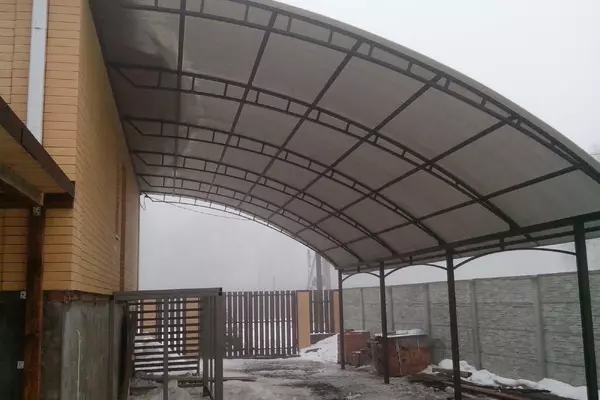 Полуарочные навесы в Сланцах